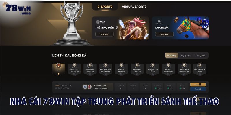 Trong năm 2025 nhà cái tập trung phát triển sảnh Thể Thao