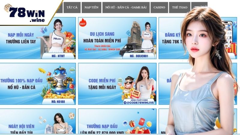Hàng loạt khuyến mãi đa dạng cho người chơi lựa chọn tại nhà cái 78win